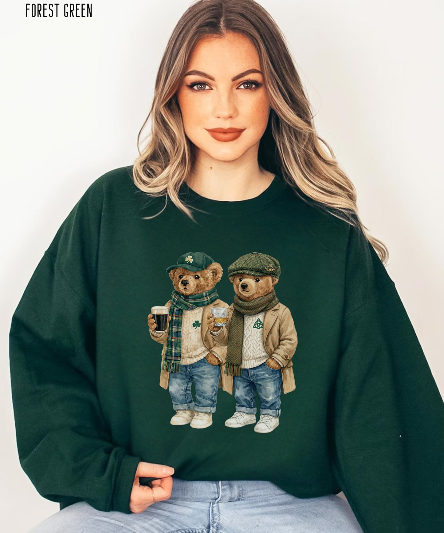 Preppy Lucky Teddy Bear Sweatshirt