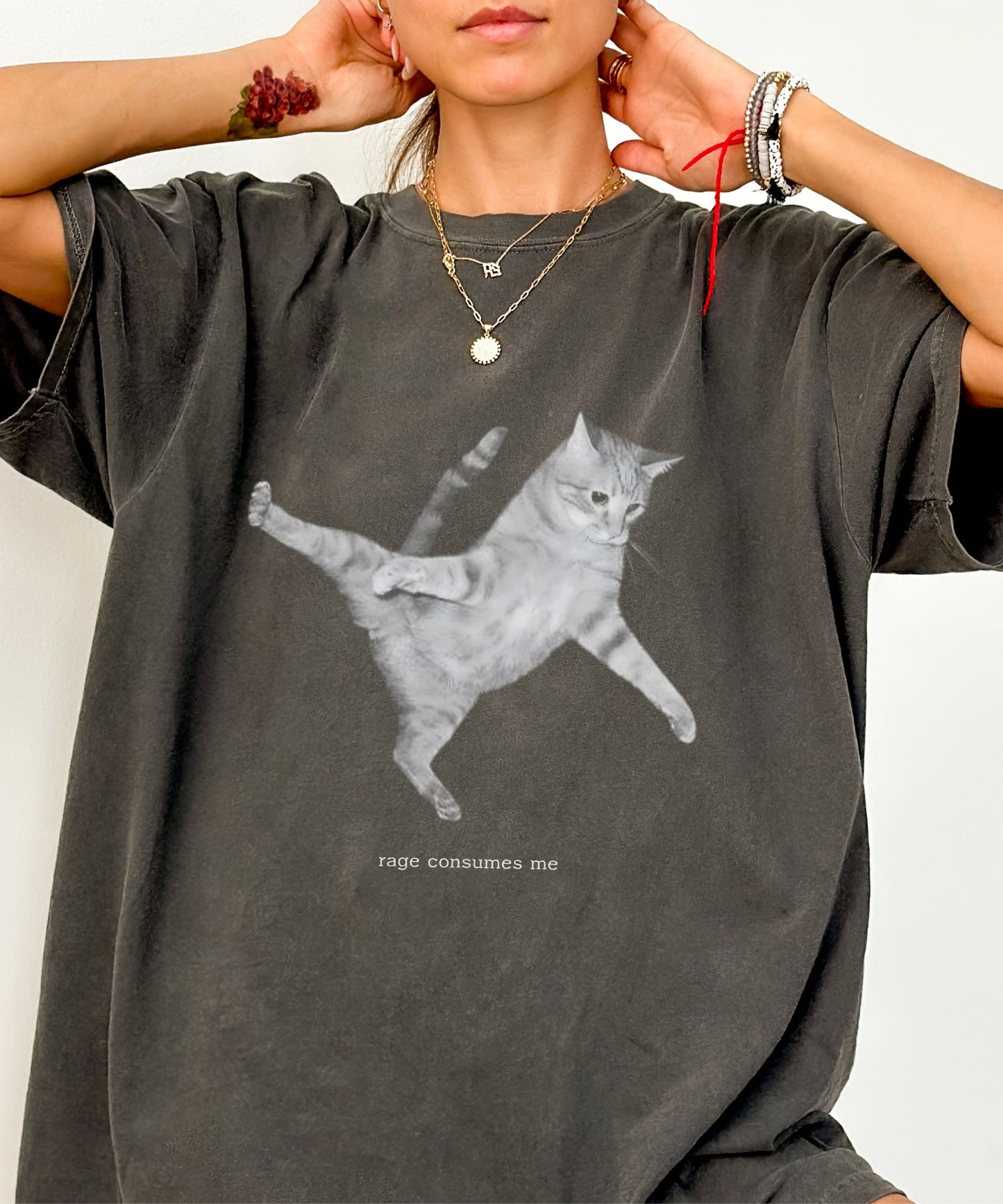 Rage Consumes Me Cat Meme comfort colors  shirt