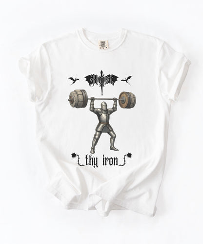 Hoist Thy Iron Medieval Gym shirt