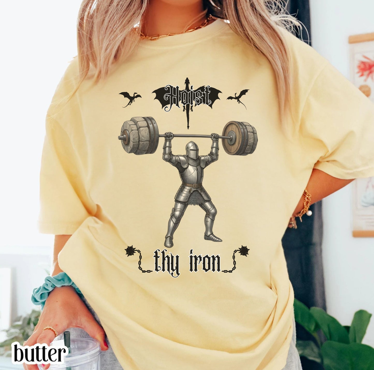 Hoist Thy Iron Medieval Gym shirt