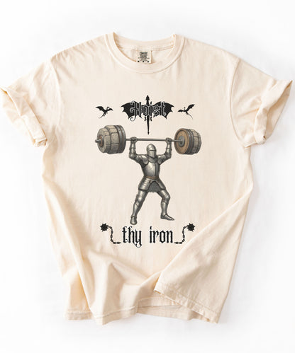Hoist Thy Iron Medieval Gym shirt