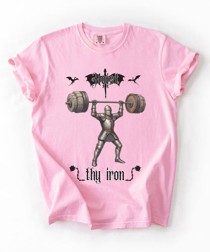 Hoist Thy Iron Medieval Gym shirt