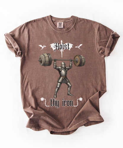 Hoist Thy Iron Medieval Gym shirt