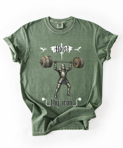 Hoist Thy Iron Medieval Gym shirt