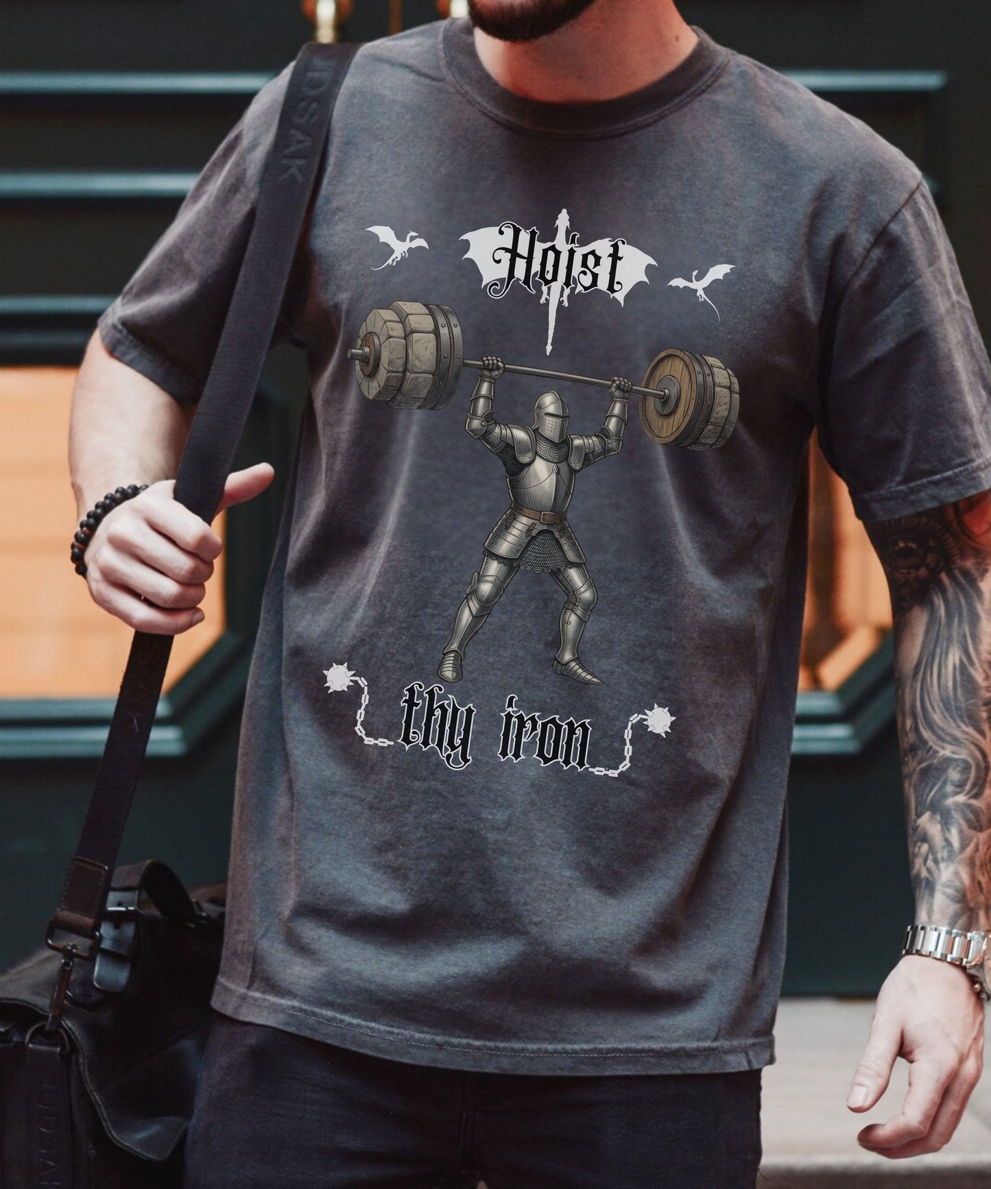 Hoist Thy Iron Medieval Gym shirt