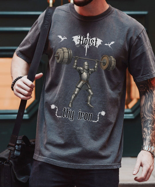 Hoist Thy Iron Medieval Gym shirt