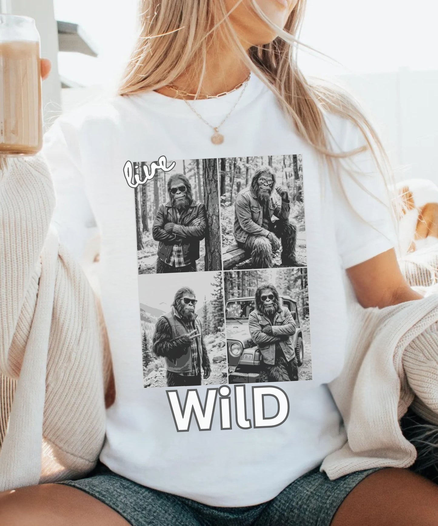 Live Wild Bigfoot Comfort Colors T-Shirt,