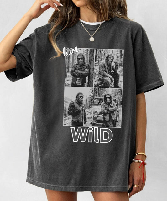 Live Wild Bigfoot Comfort Colors T-Shirt,