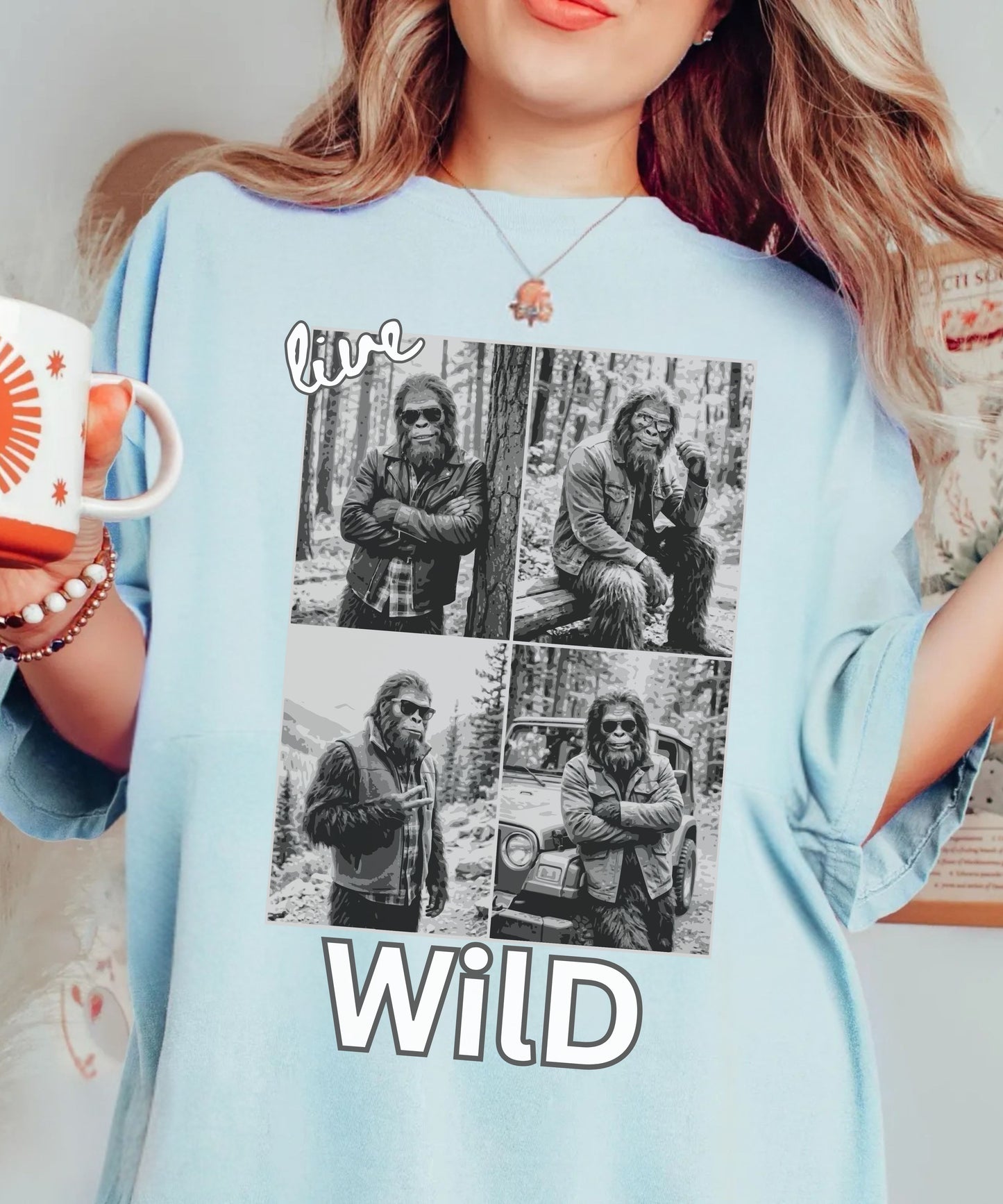 Live Wild Bigfoot Comfort Colors T-Shirt,