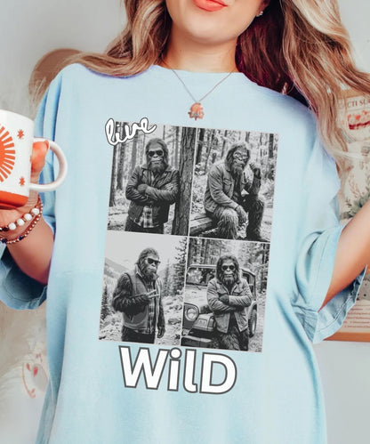 Live Wild Bigfoot Comfort Colors T-Shirt,