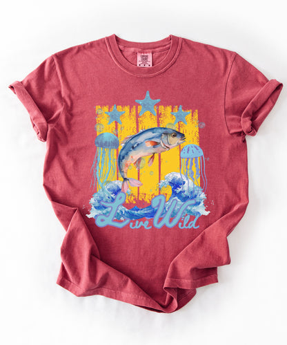 Comfort Colors Live Wild Coastal Summer Tee
