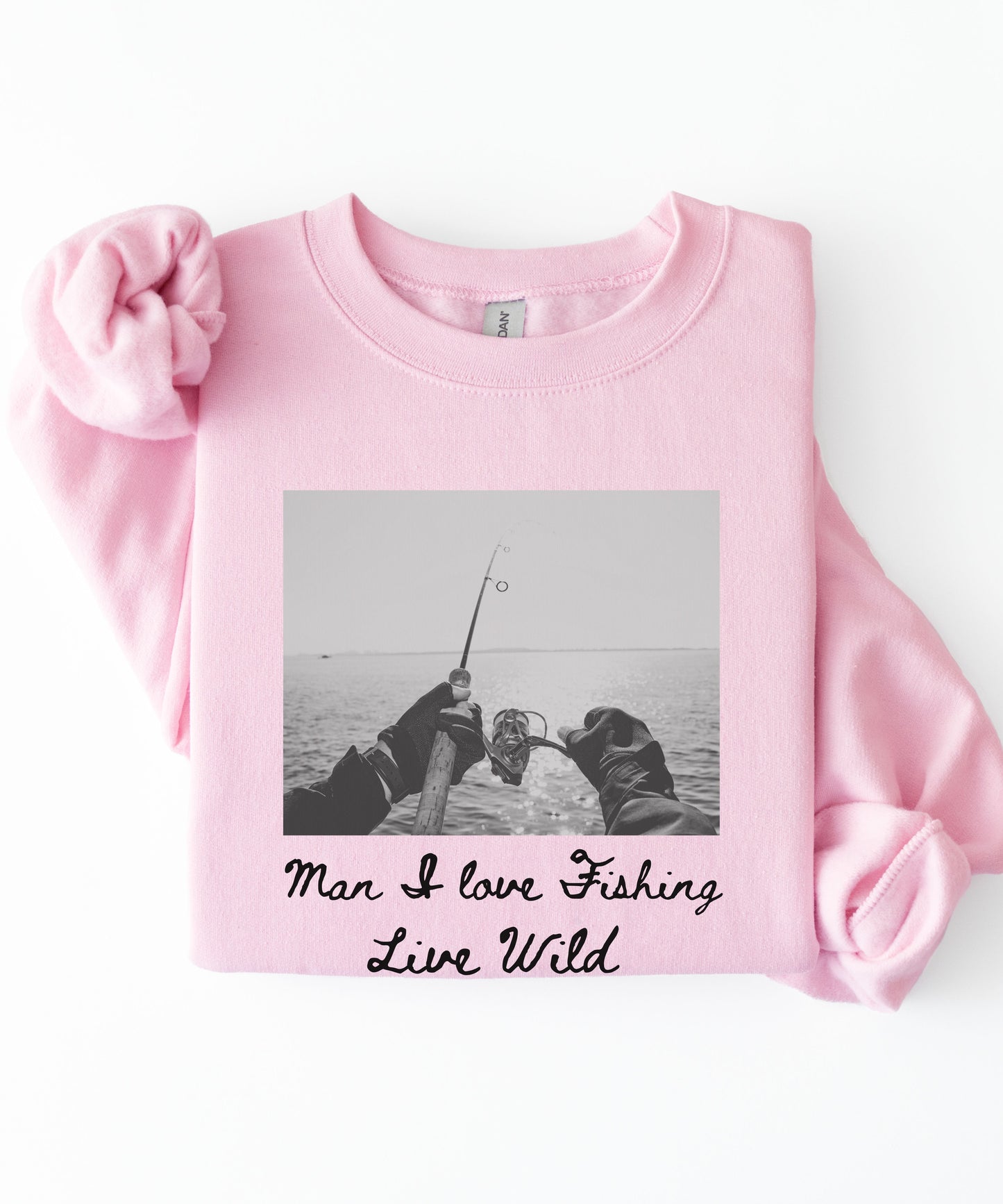 Fishing Photo Crewneck Sweatshirt
