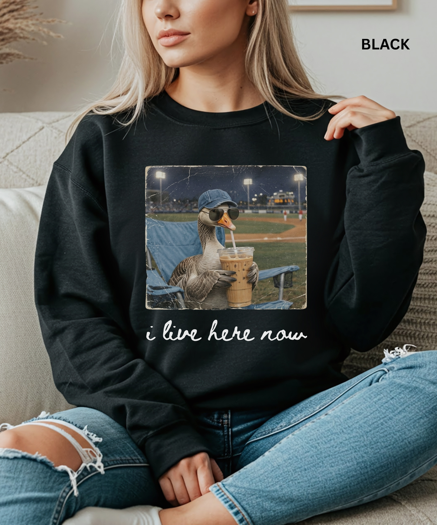Funny Goose Baseball Sweatshirt