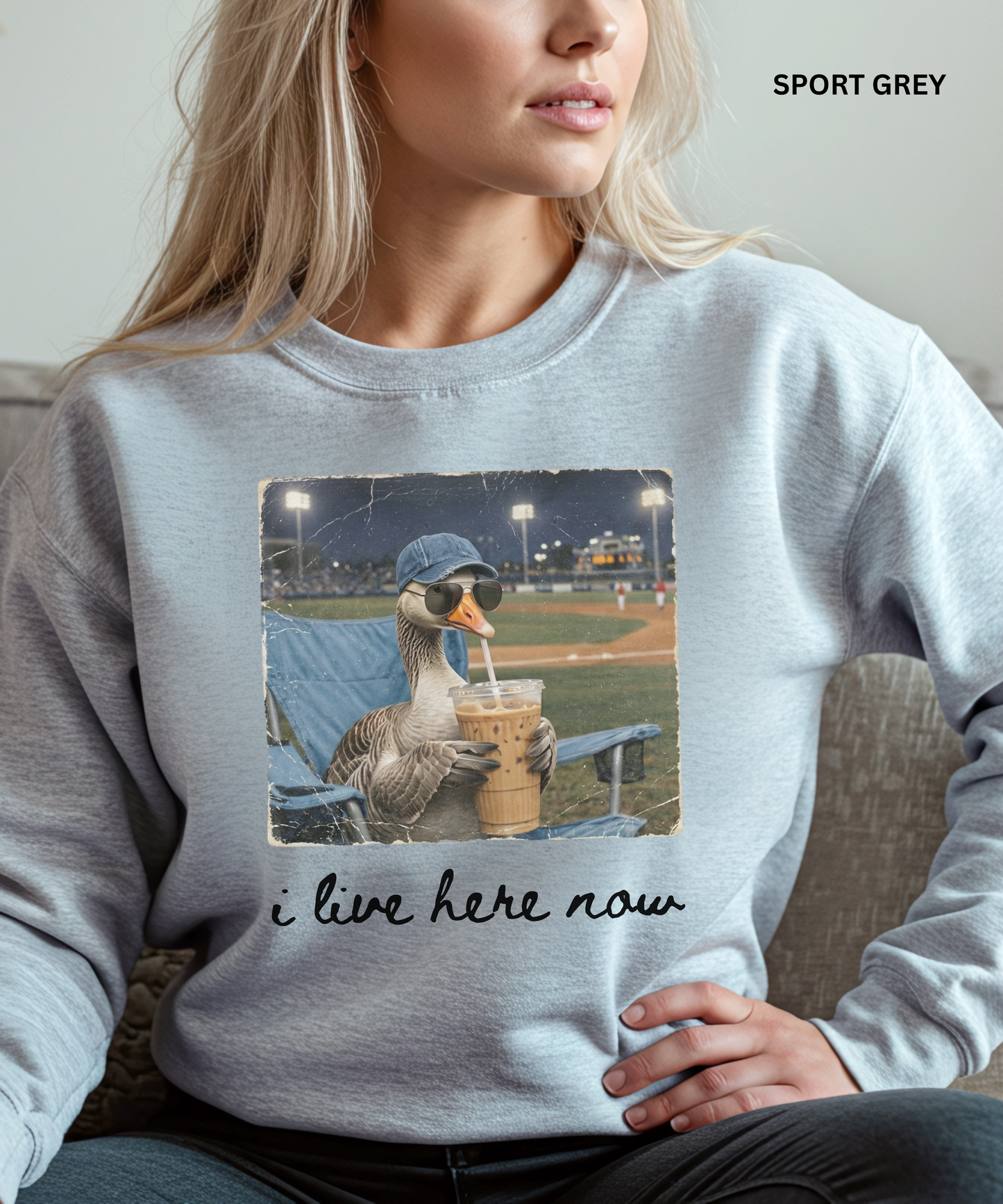 Funny Goose Baseball Sweatshirt