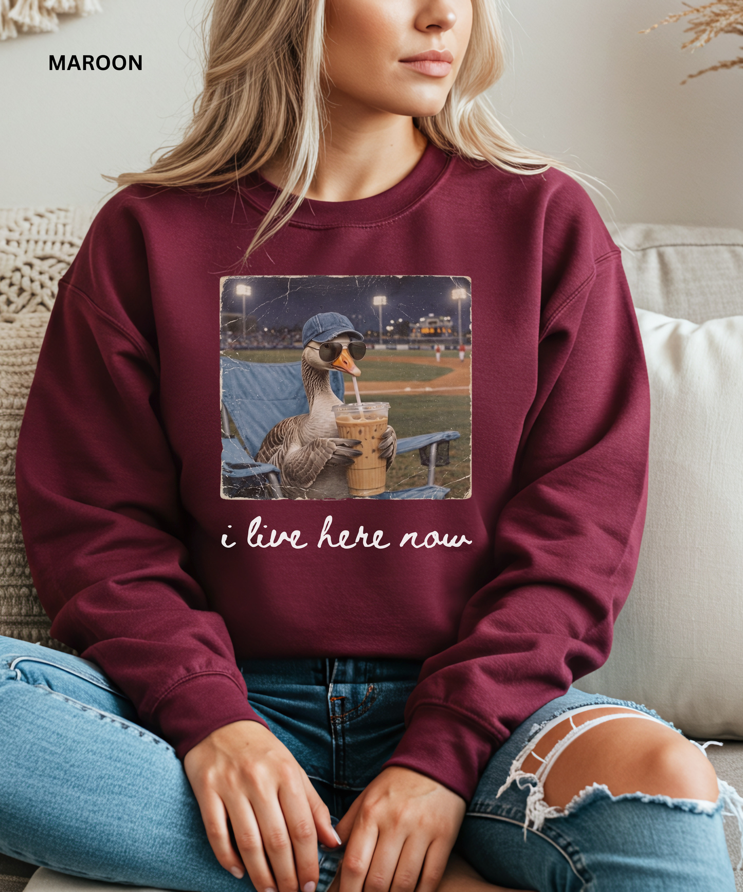 Funny Goose Baseball Sweatshirt