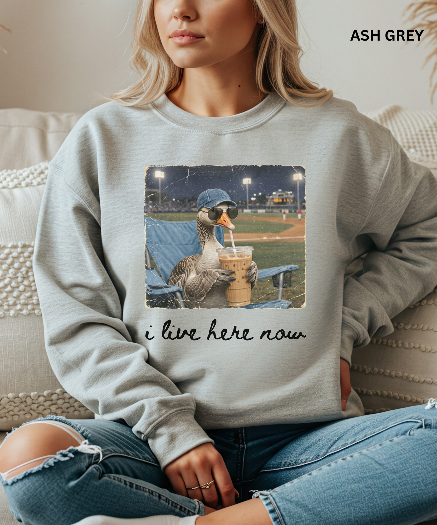 Funny Goose Baseball Sweatshirt