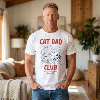 Comfort Colors Cat Dad Club T-Shirt