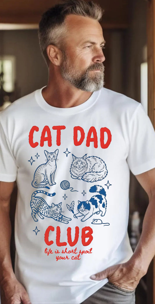 Comfort Colors Cat Dad Club T-Shirt