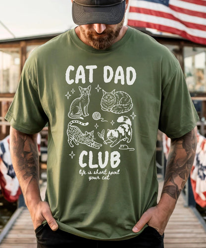 Comfort Colors Cat Dad Club T-Shirt