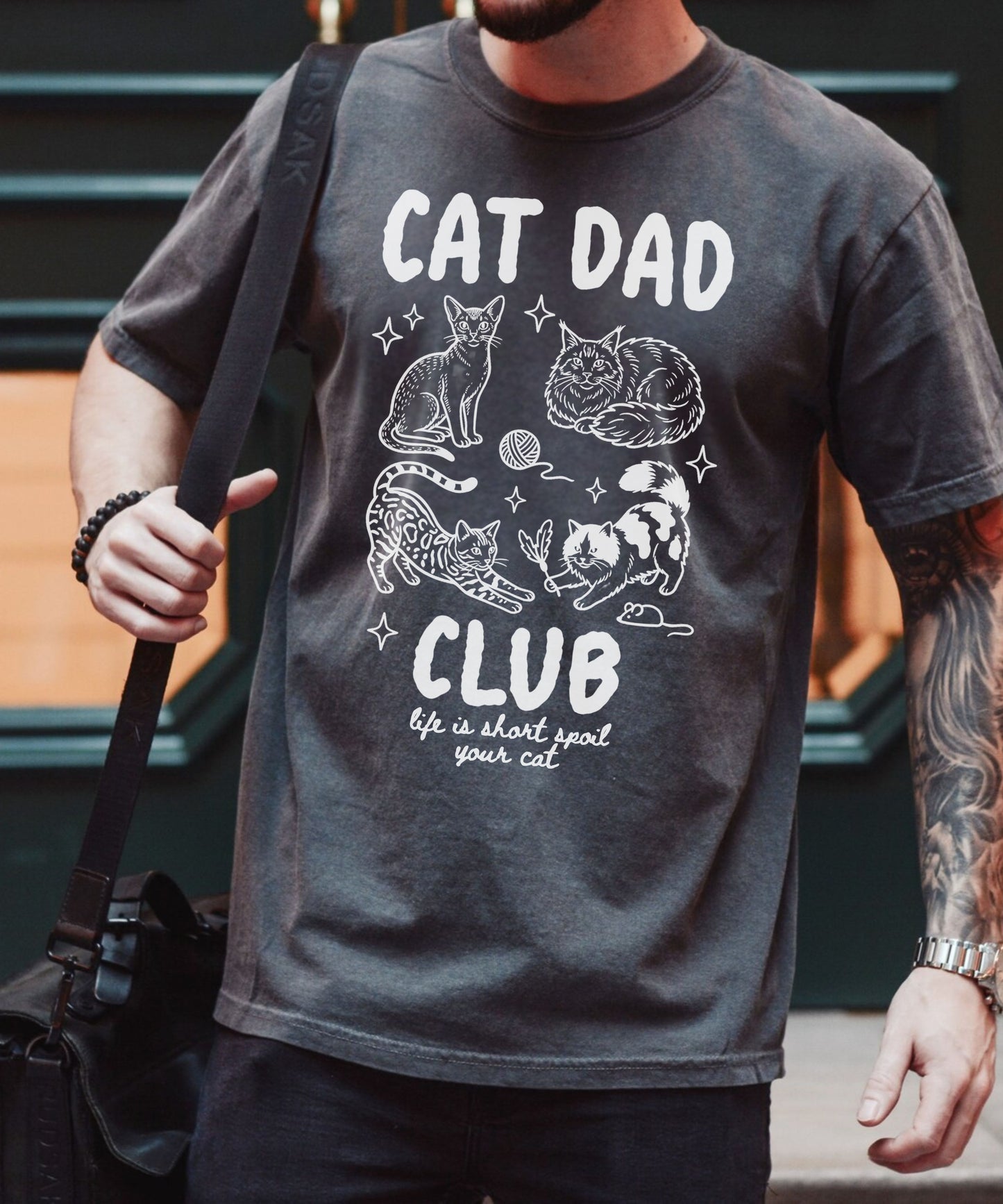 Comfort Colors Cat Dad Club T-Shirt