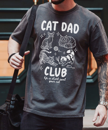 Comfort Colors Cat Dad Club T-Shirt