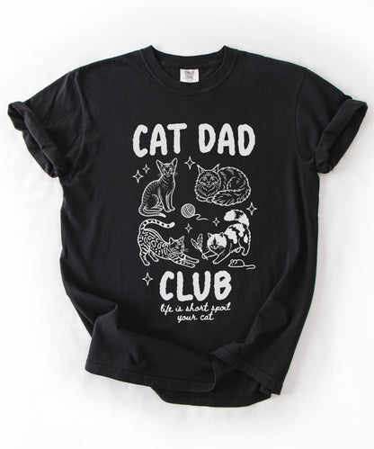 Comfort Colors Cat Dad Club T-Shirt