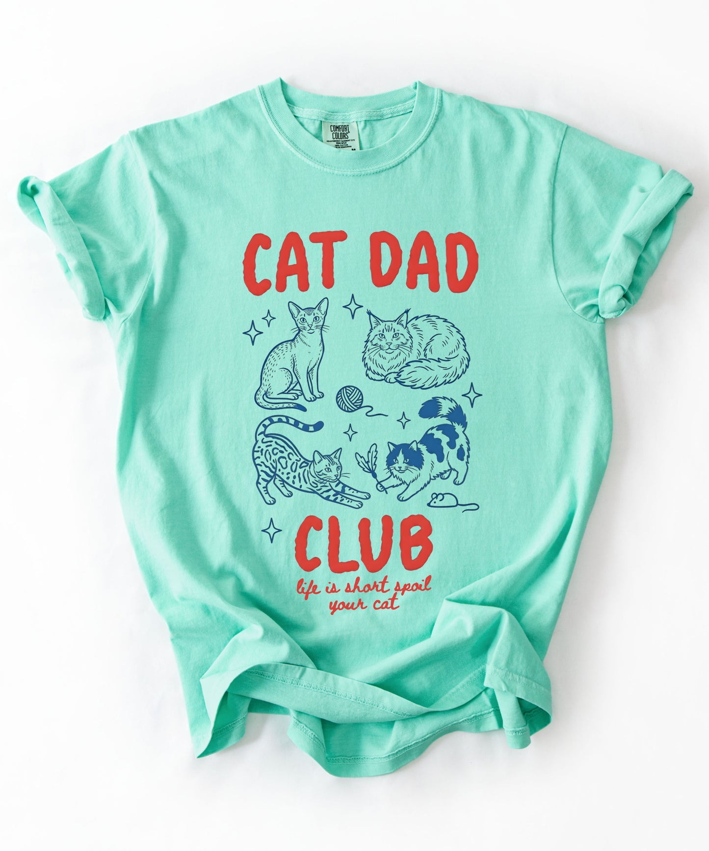 Comfort Colors Cat Dad Club T-Shirt