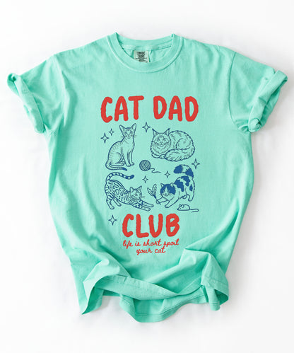 Comfort Colors Cat Dad Club T-Shirt