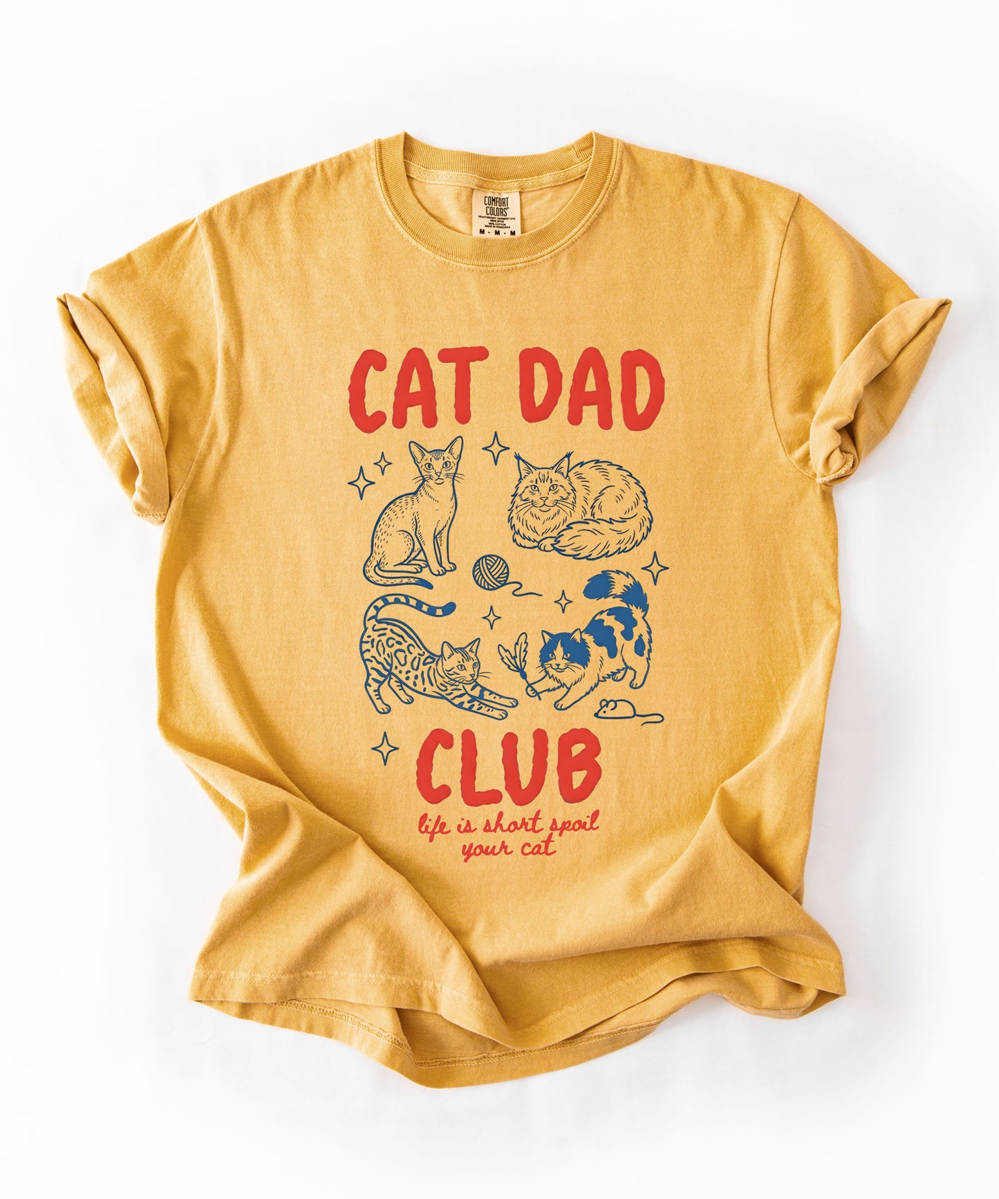 Comfort Colors Cat Dad Club T-Shirt