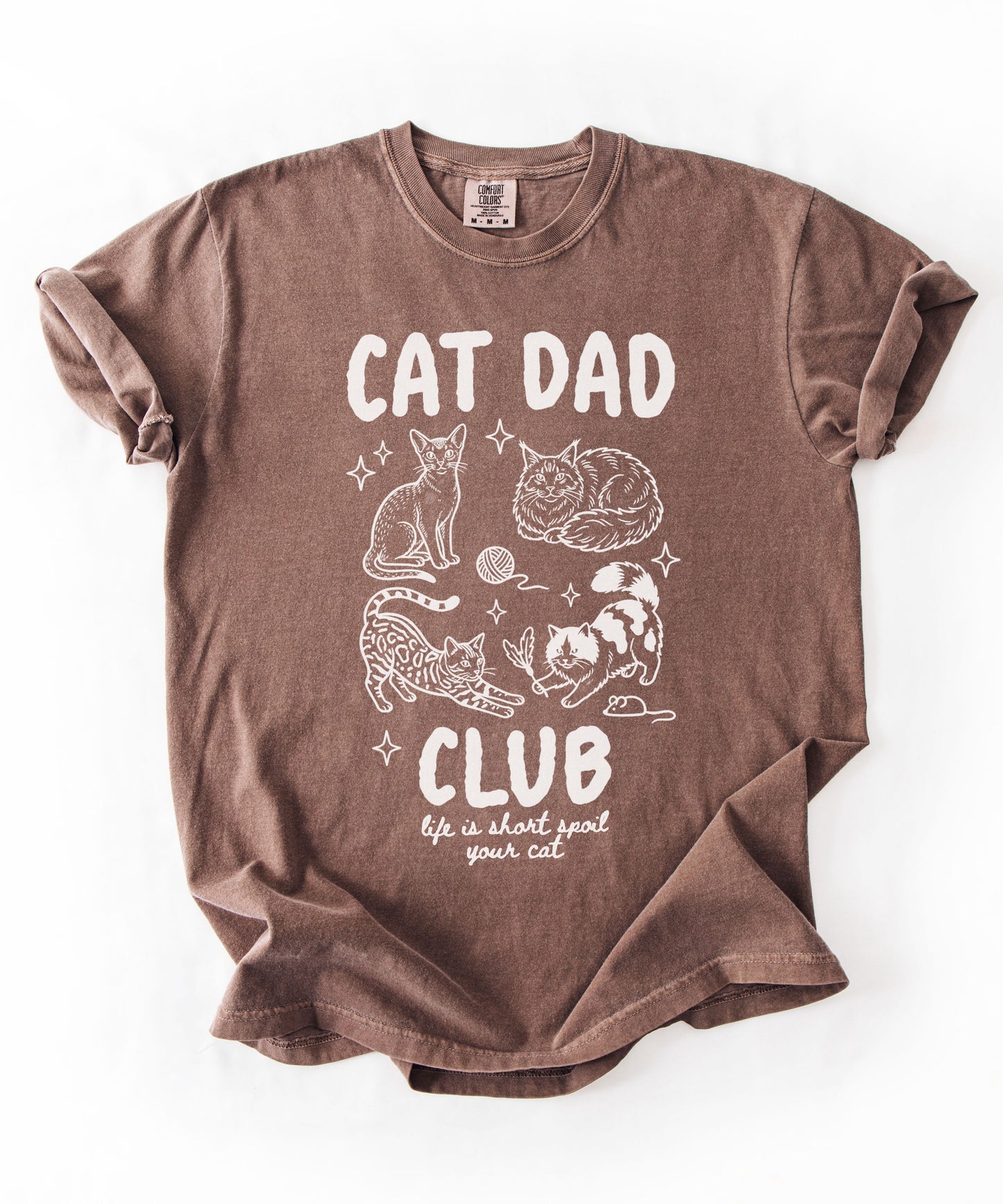 Comfort Colors Cat Dad Club T-Shirt