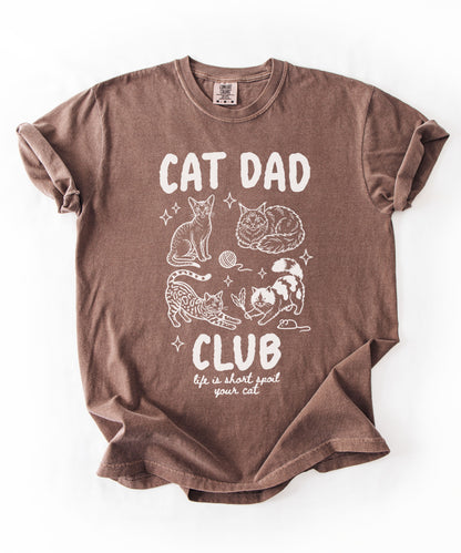 Comfort Colors Cat Dad Club T-Shirt
