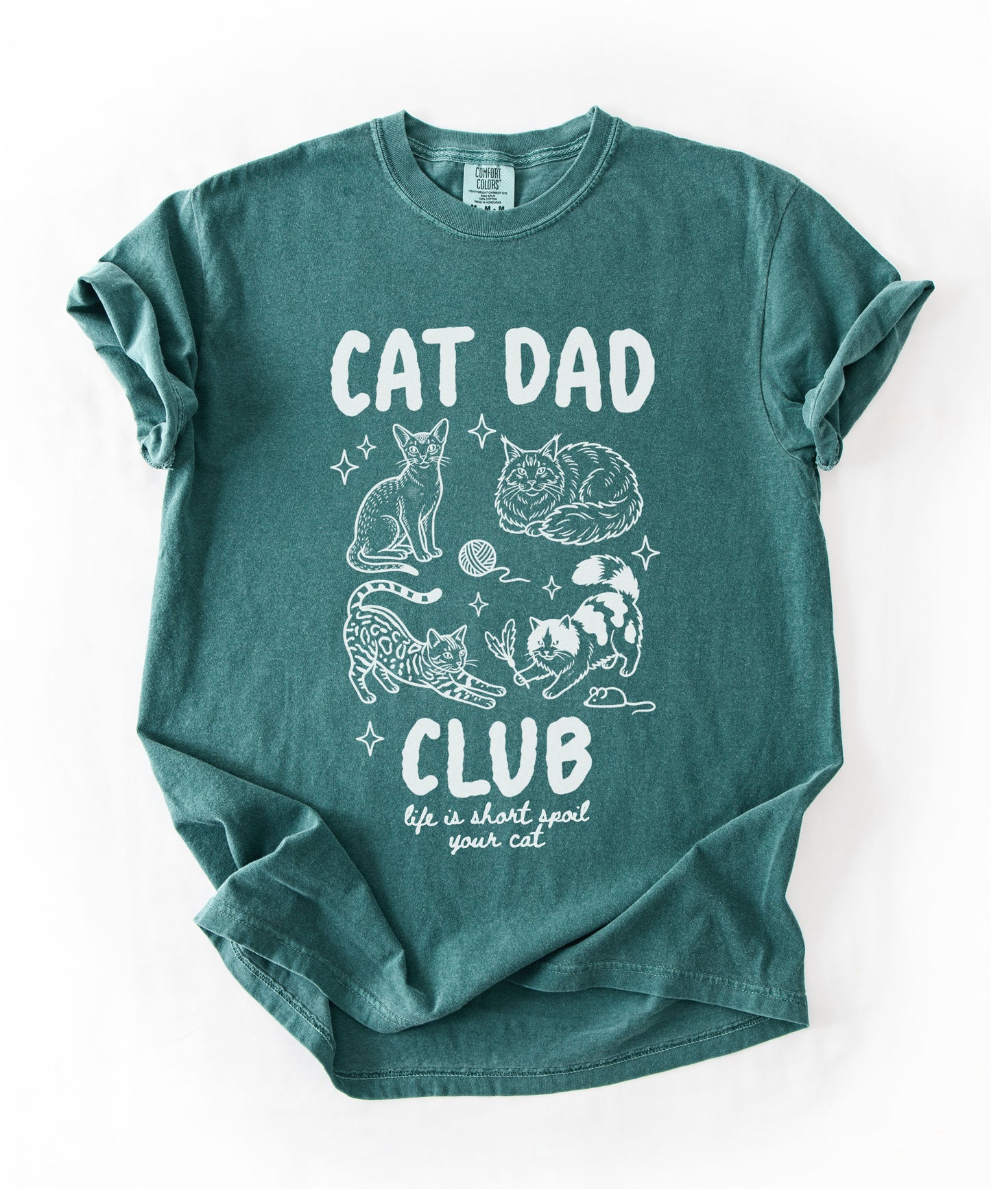 Comfort Colors Cat Dad Club T-Shirt
