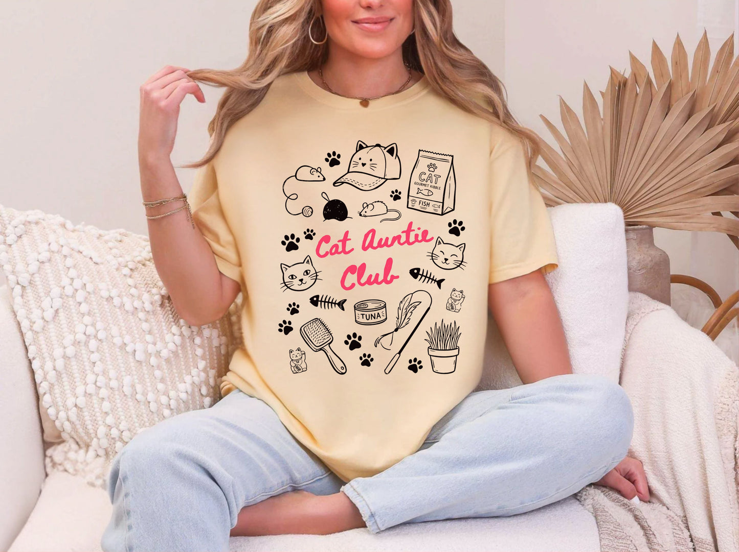 Comfort Colors Cat Aunty Club Shirt