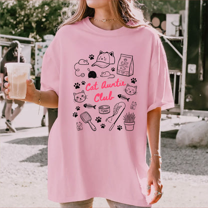 Comfort Colors Cat Aunty Club Shirt