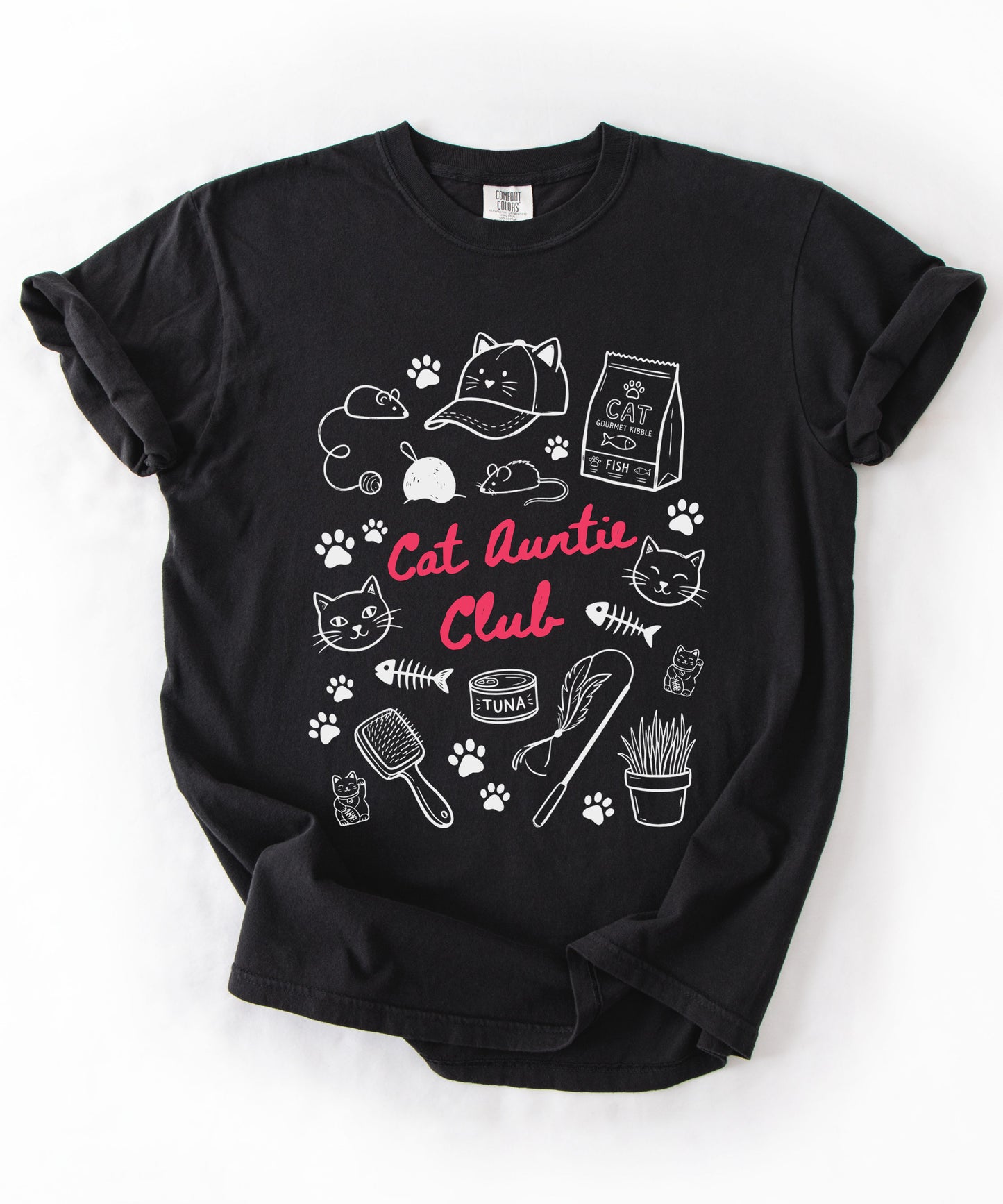 Comfort Colors Cat Aunty Club Shirt