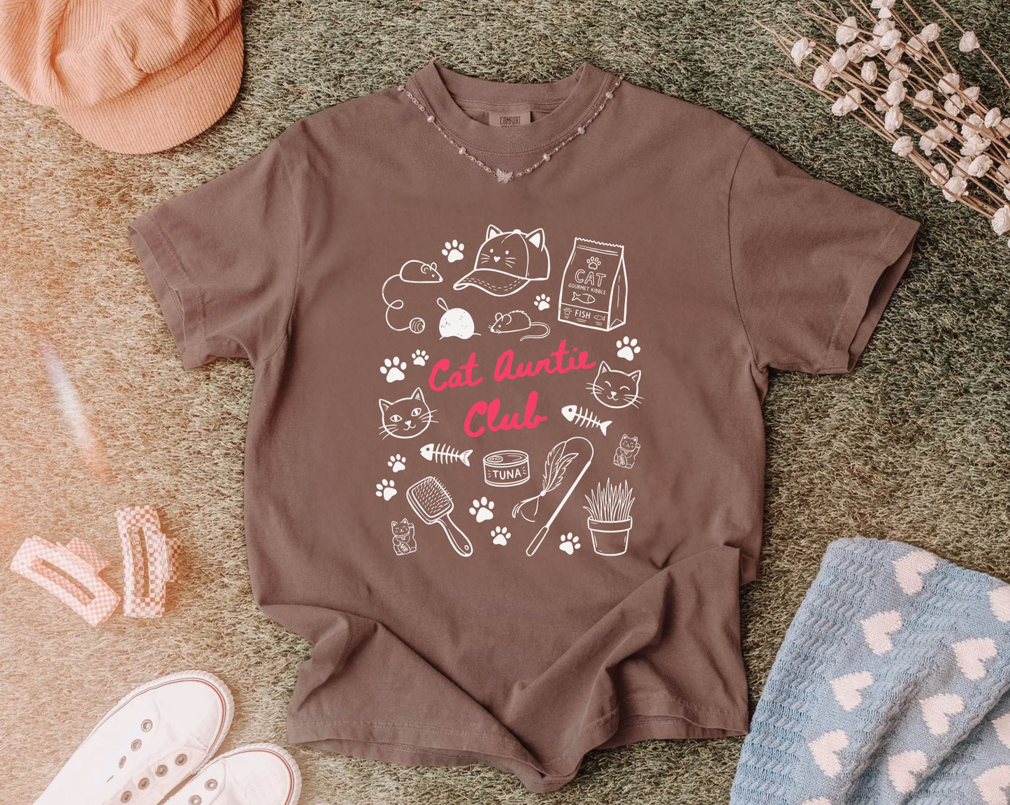 Comfort Colors Cat Aunty Club Shirt