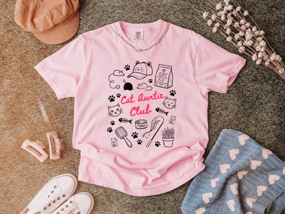 Comfort Colors Cat Aunty Club Shirt