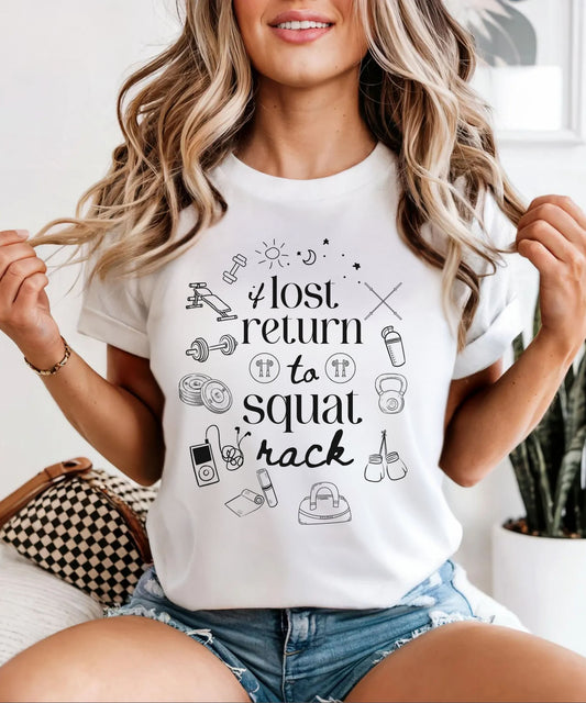 Comfort Colors® “If Lost Return to Squat Rack” Gym Shirt,