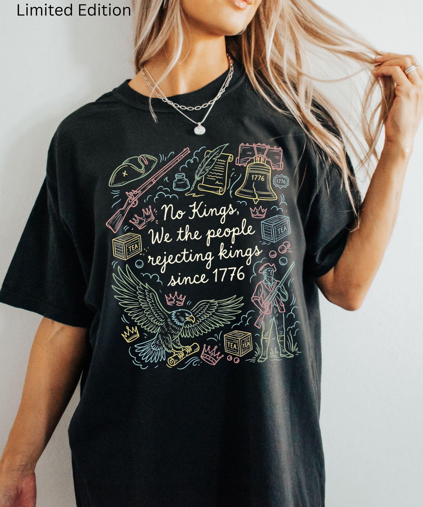 Comfort Colors Patriotic 'No Kings' T-Shirt
