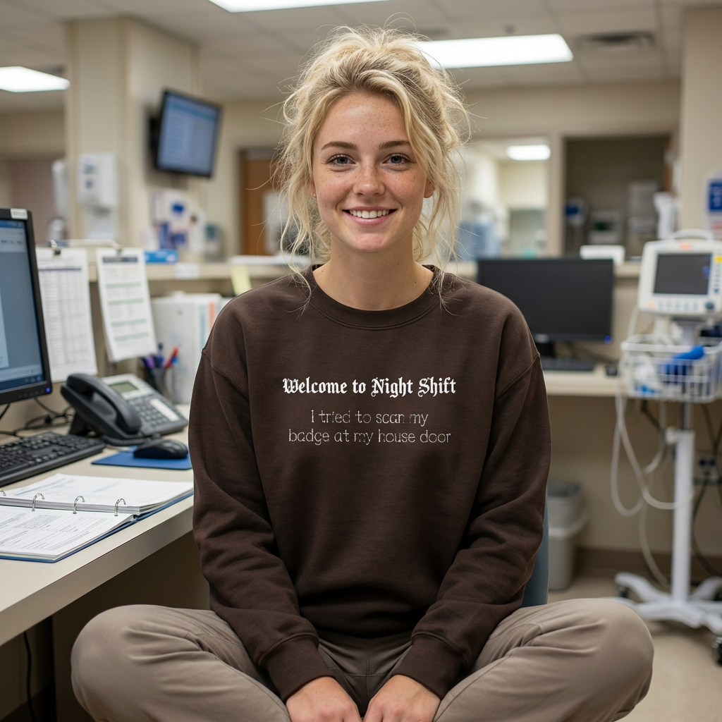 Personalized Nurse Sweatshirt Embroidered