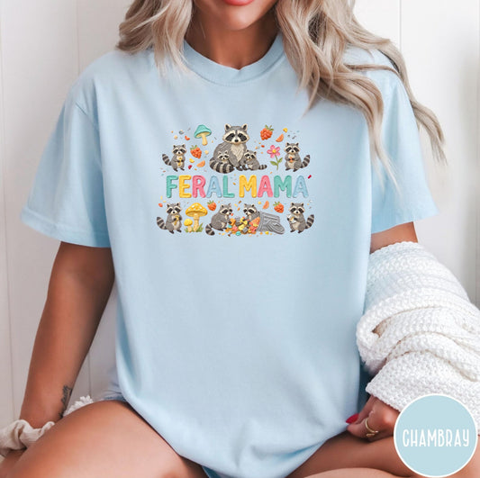 Comfort Colors® Feral Mama Raccoon Shirt