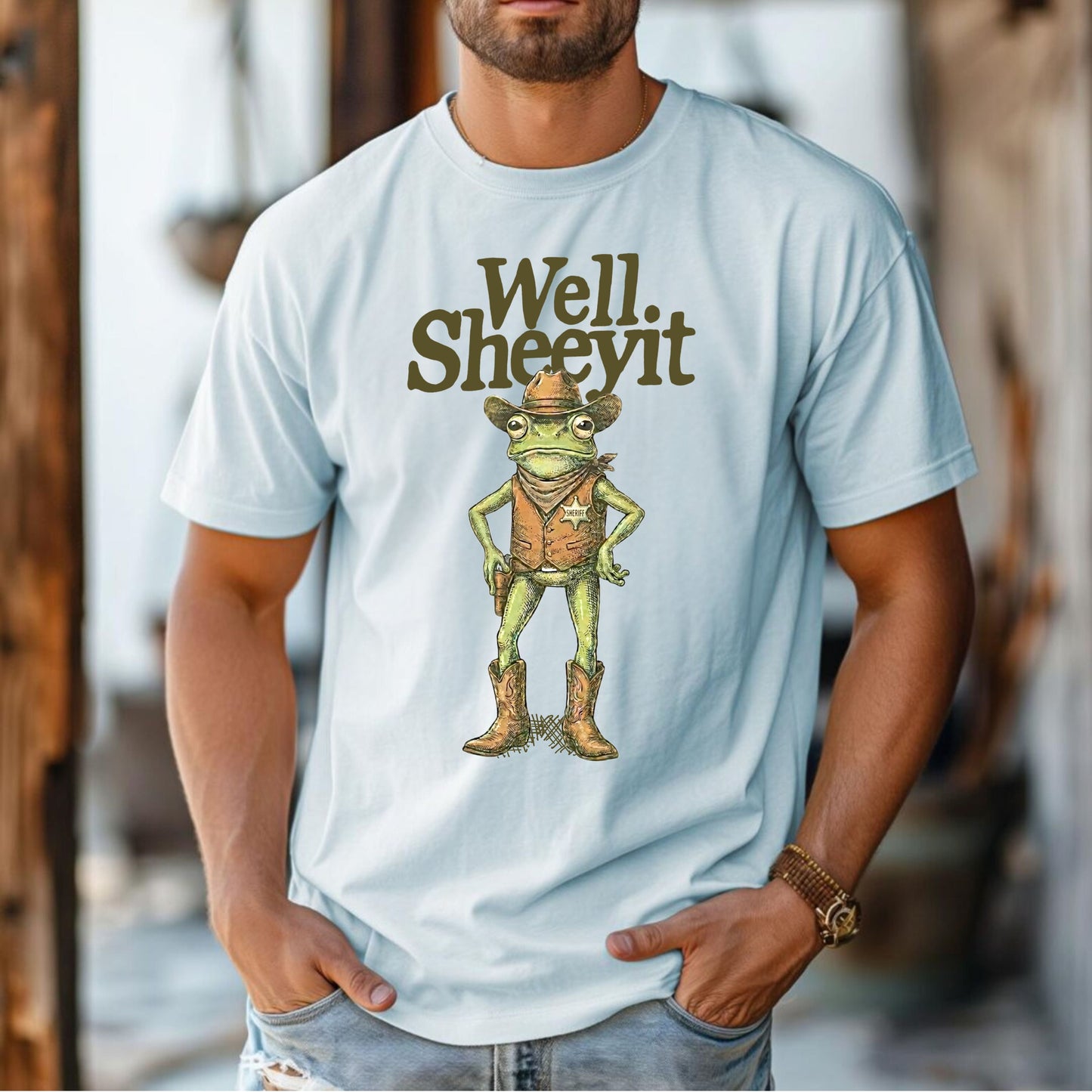 “Well Sheeyit” Cowboy frog Shirt,
