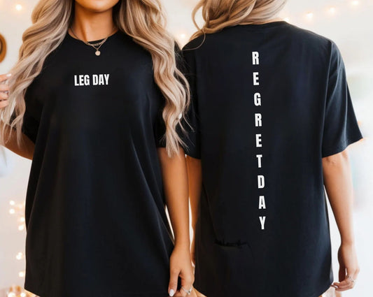 Regret Day Weightlifting Comfort Colors Unisex T-Shirt in Black – soft garment-dyed tee with barbell graphic