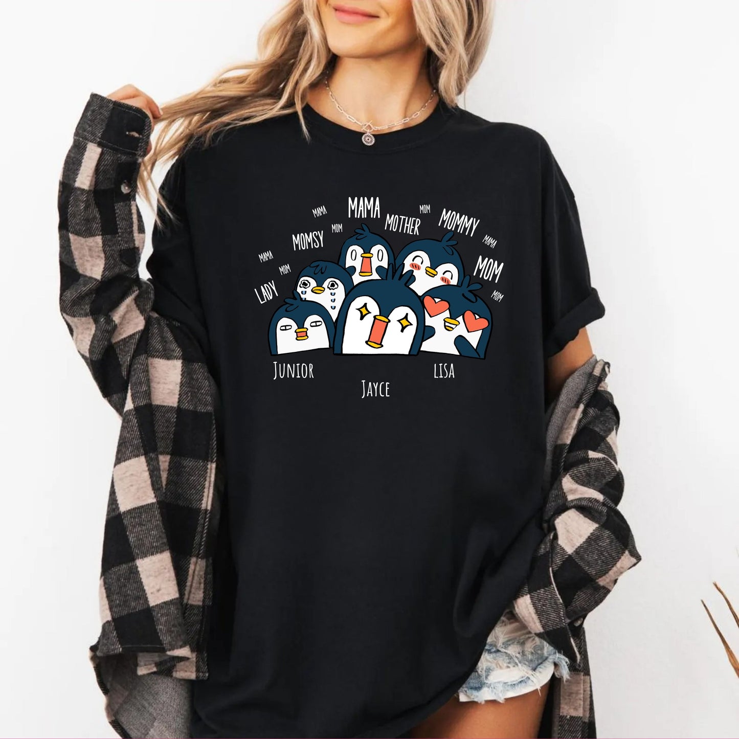 Personalized Mama Cute Penguin shirt