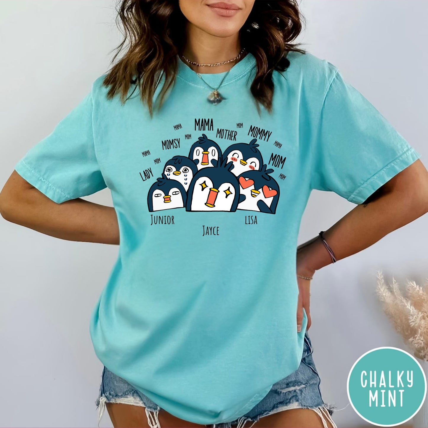 Personalized Mama Cute Penguin shirt
