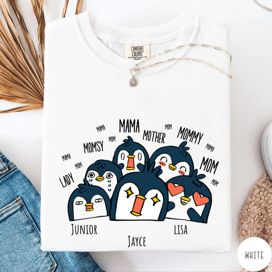 Personalized Mama Cute Penguin shirt