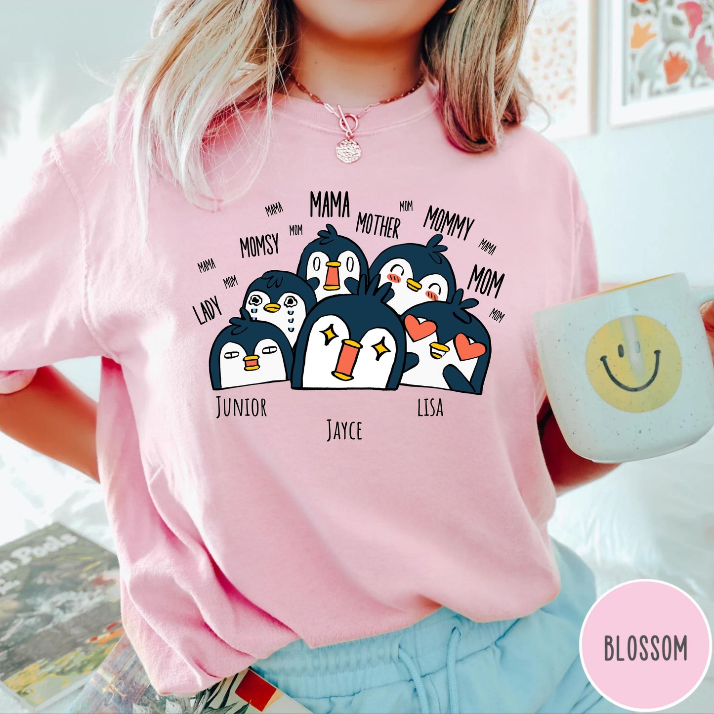Personalized Mama Cute Penguin shirt