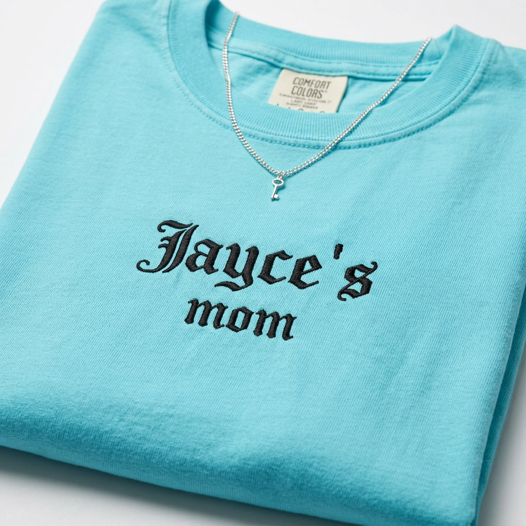 Custom embroidered Mom or Dad T-Shirt