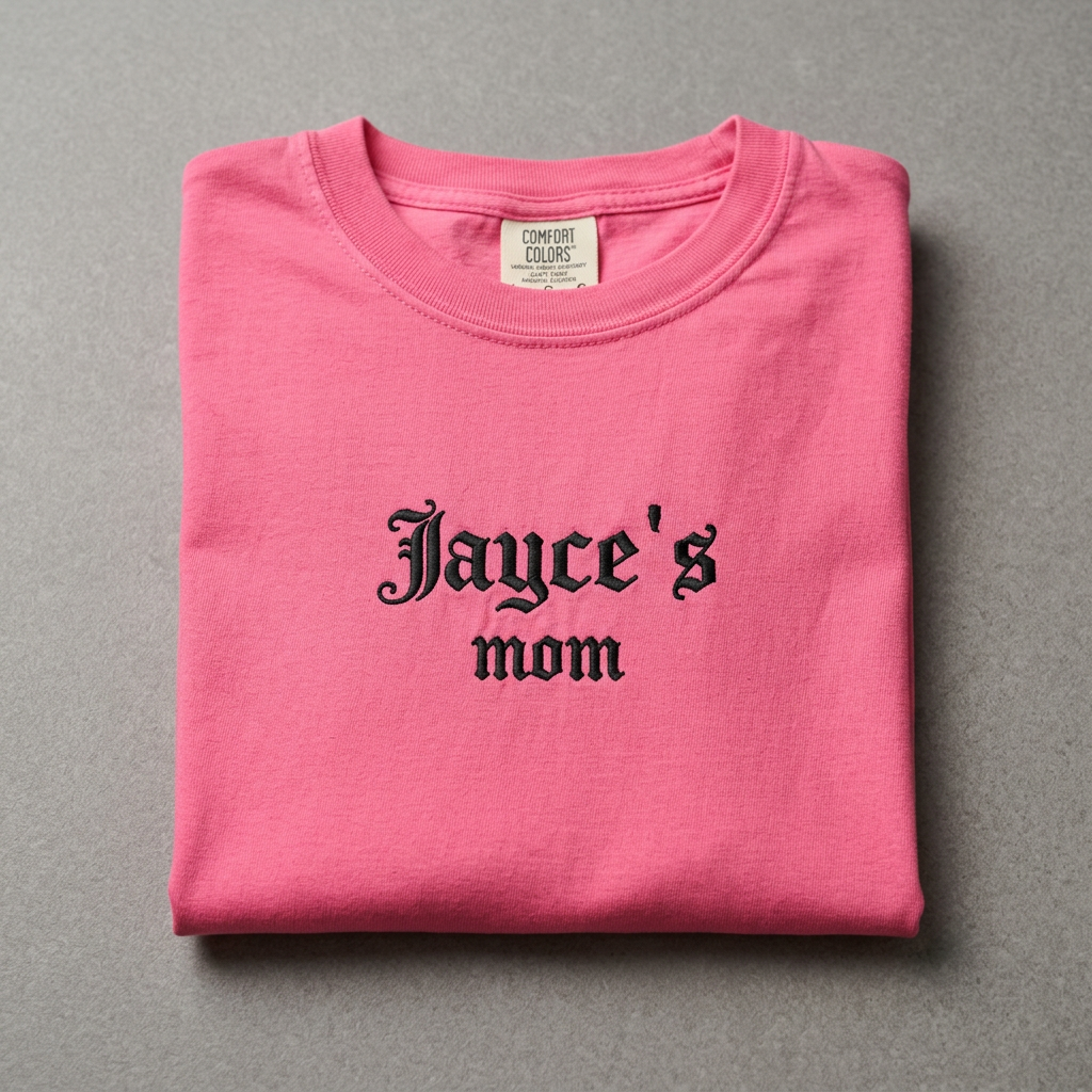 Custom embroidered Mom or Dad T-Shirt