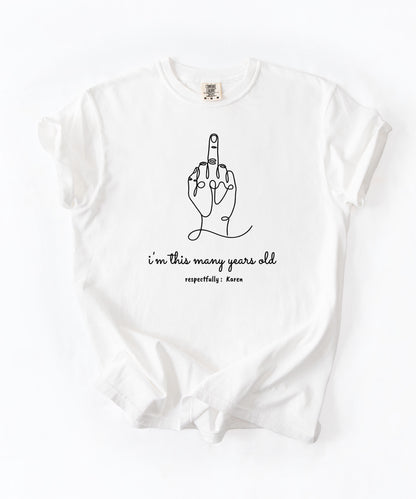 Custom Age Birthday Shirt